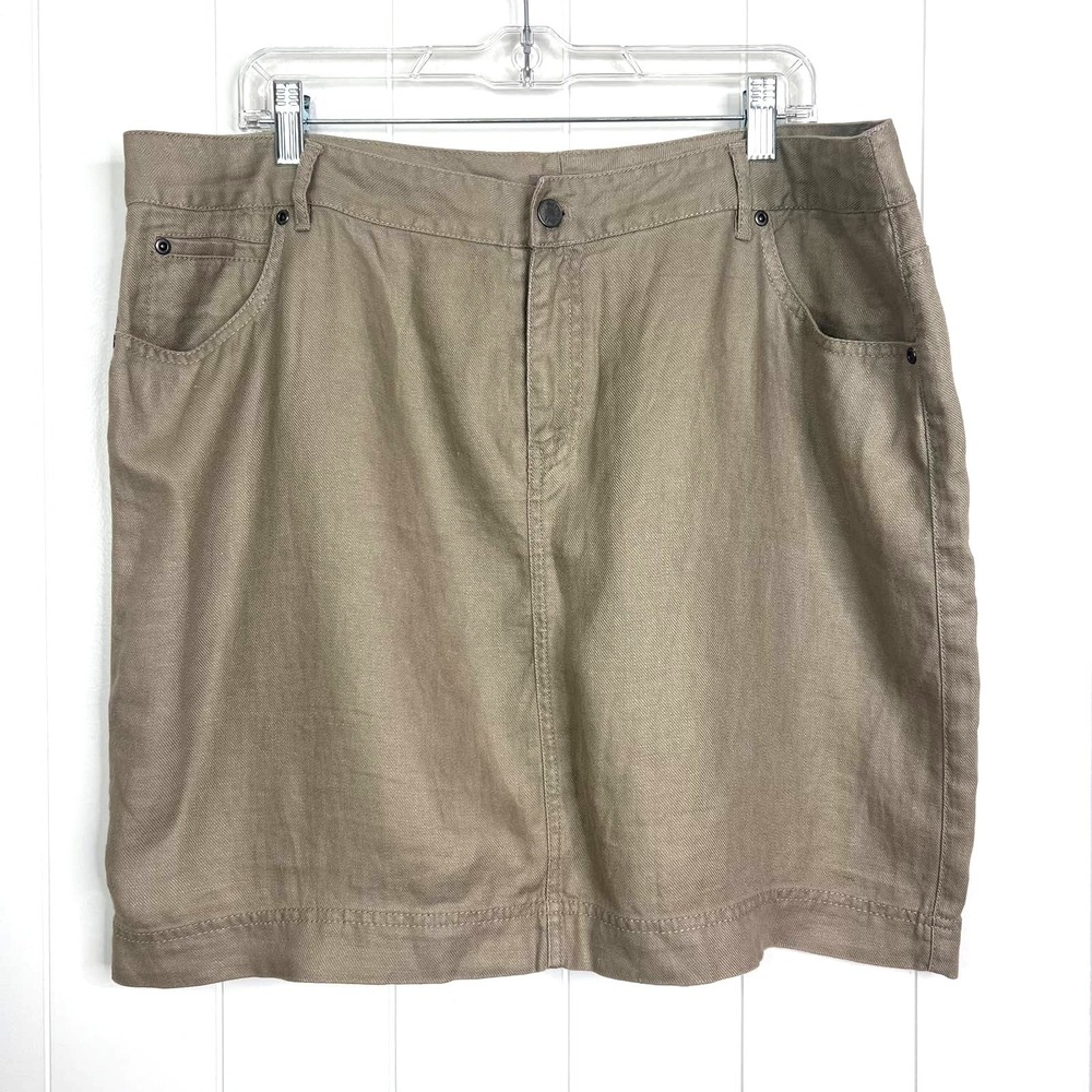 J. Jill 100% Linen 5 Pocket Mini Skirt SZ‎ 18